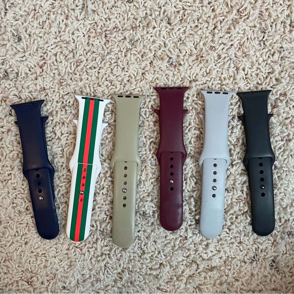 6 Apple Watch bands - Size 38/40/41 mm